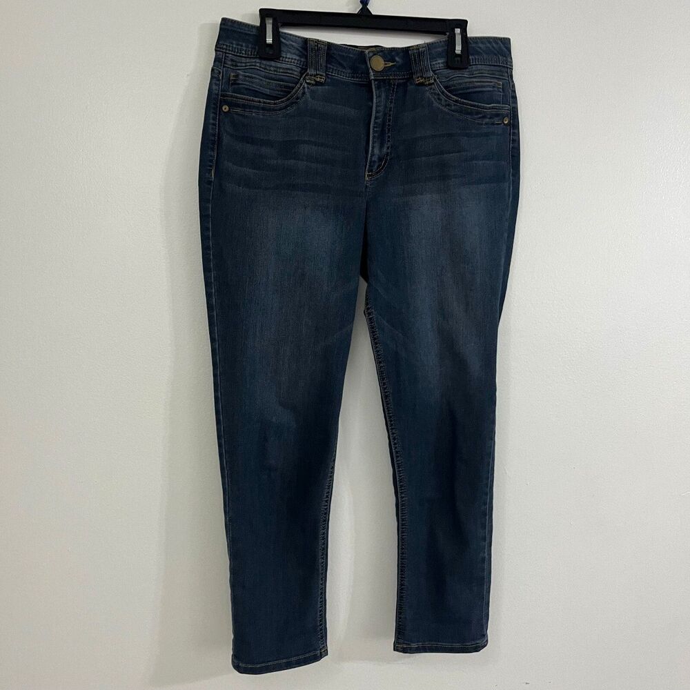 Democracy "Ab" Technology Womens Jeans Dark Wash Sz 12 Blue Denim